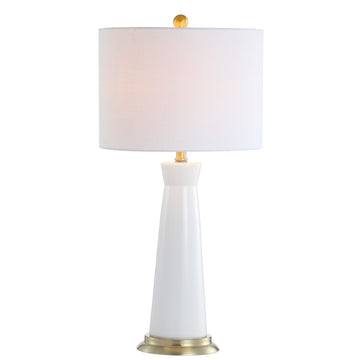 Hartley 29" Ceramic Column LED Table Lamp - JONATHAN Y
